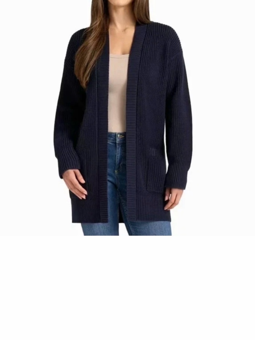 Max and Mia Open Front Cardigan Navy Blue Large